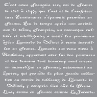 Americana Decor Stencil 12"X12"-Old French Script