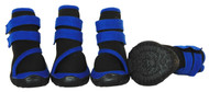 Performance-Coned Premium Stretch Supportive Pet Shoes - Set Of 4 - Black/Blue (Small)