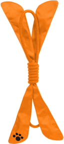 Extreme Bow' Squeek Pet Rope Toy- Orange