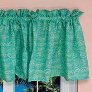 Surfs Up Cody Surfing Penguins Window Treatment Valance