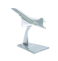 Aircraft Shaped Aluminum Decor with Exclusive Design 8" H