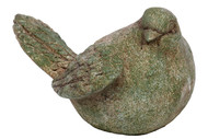 Antique Style Cement Bird w/ Weathered Effects Green