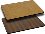 30' x 45' Rectangular Table Top with Natural or Walnut Reversible Laminate Top [XU-WNT-3045-GG]