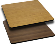 36'' Square Table Top with Natural or Walnut Reversible Laminate Top [XU-WNT-3636-GG]