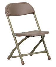 Kids Brown Plastic Folding Chair [Y-KID-BN-GG]