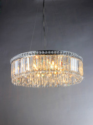 Crystal Pendant Lamp with Chrome Finish