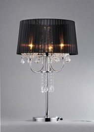 'Victoria' Crystal and Chrome Table Lamp