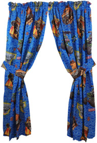 Monster Jam Window Curtains Monster Truck Destruction Drapes