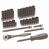 1/4" Dr. 53pc Fract. & Metric Duo-Socket Set - 12 Pt.