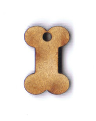 Dog Bone 1/2 inch wooden bead