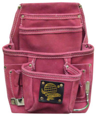 10 Pocket Tool Bag In Pink Suede :  ( Pack of  2 Pcs. )