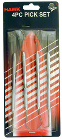CHROME FINISH ARTIST'S 4-PIECE PICK/PROBE SET - 7" :  ( Pack of  24 Pcs )