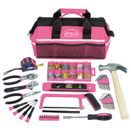 201 Piece Pink Household Tool Kit in Bag