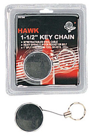 22" RETRACTABLE 1 " DIAMETER KEY CHAIN W/ CLIP :  ( Pack of  1 Pc )