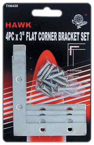 4 PIECE FLAT CORNER BRACKET SET :  ( Pack of  1 Pc )