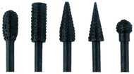 5-piece Rotary Burrs Set With 1/4-inch Shank :  ( Pack of  1 Pc )
