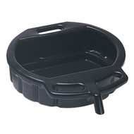 Plastic 4-1/2 Gallon Black Spill Proof Drain Pan