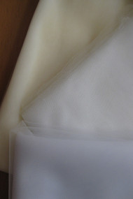 White Tulle Fabric 1 Yd Soft Illusion Bridal Wedding Craft DIY Supplies