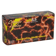 Orange Lightning Orange Nitrile Gloves, Large