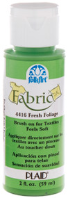 FolkArt Fabric Brush-On Paint 2oz-Fresh Foliage