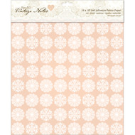 Papermania Vintage Notes Self-Adhesive Fabric Paper 12"X12"-Filigree