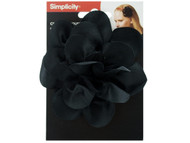 simplicity black net fabric flower headband accent (Case of 90)