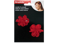 simplicity 2 pack create it yourself red fabric flowers (Case of 96)