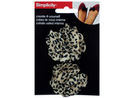 simplicty 2 pack fabric leopard flowers accent (Case of 108)