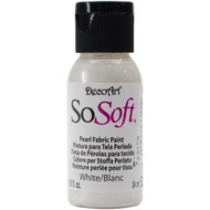 SoSoft Fabric Acrylic Pearl Paint 1oz-White Pearl