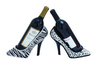 Elegant Polystone Shoe Fabric Wine Holder 2 Assorted