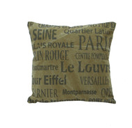 Decorative Valentine Fabric Pillow in Brown Color Base