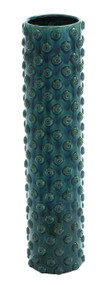 Weather Resistant Portable Crackled Vase with Washed Fabric