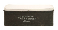Metal Fabric Storage Bench Decorated with Embossed Stripe