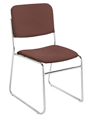 National Public Seat 8601 Signature Fabric Padded Stack Chair Fabric Color: Burgundy, Frame Color: Chrome