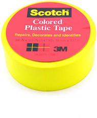 Scotch Colored Plastic Tape (Yellow) Case Pack 6