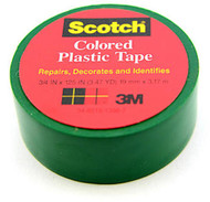 Scotch Colored Plastic Tape (Green) Case Pack 6
