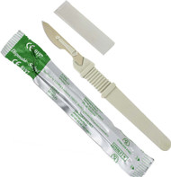 #22 Stainless Steel Blade Disposable Plastic Scalpel With Protective Cap :  ( Pack of  1 Pc )