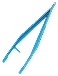 4.25" BLUE NON MAGNETIC PLASTIC TWEEZER WITH LOCKING ACTION :  ( Pack of  1 Pc )