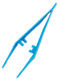 5" BLUE NON MAGNETIC PLASTIC TWEEZER :  ( Pack of  1 Pc )