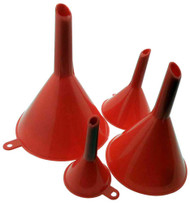 4 Piece Durable Plastic Stacking Funnels With Holes At the Base For Hanging :  ( Pack of  1 Pc )