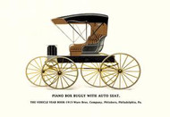 Piano Box Buggy with Auto Seat (Gold Framed and matted 12 x 18 print.)