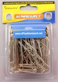 Paper Clips - Silver - 2" - 80 count Case Pack 48