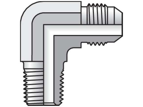 Parker Triple-Lok 4-4 CTX-S Male Adapter Elbow 1/4 JIC X 1/4 NPT Male Steel