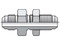 Parker Triple-Lok 6 WTX-WLN-S Bulkhead Union with Locknut 3/8 JIC Steel