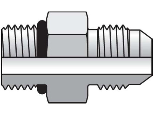 Parker Triple-Lok 20-16 F5OX-S JIC to SAE-ORB Adapter 1-1/4 JIC X 16 SAE-ORB Steel