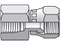 帕克Triple-Lok 4 - 4 G6X-S旋转螺母适配器标准件1/4 JIC X 1/4女性钢不扩散核武器条约》