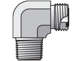 Parker 4-4 CLO-S Seal-Lok Male 90° Elbow 1/4 ORFS X 1/4 NPT Steel