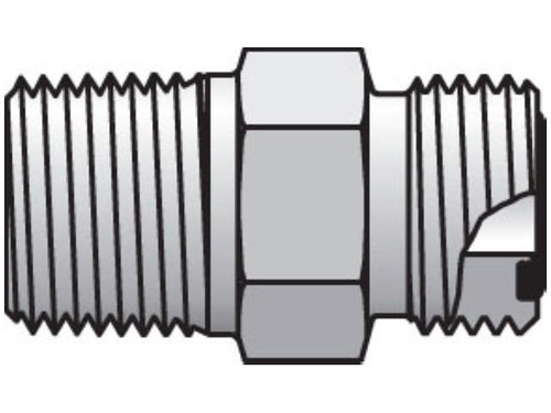 Parker 12 FLO-S Seal-Lok Male Connector 3/4 ORFS X 3/4 NPT Steel