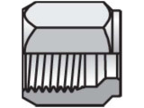 Parker 4 BU-S Tube Nut 1/4 Female SAE Flareless Steel