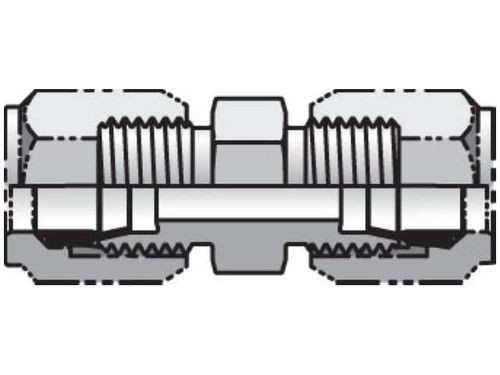 Parker 8 HBU-S Tube Union 1/2 Flareless Steel
